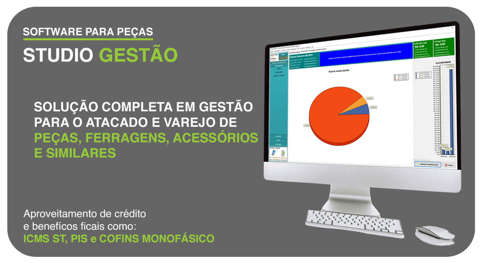 Studio Gestão - Sistema para gestão de auto peças, moto peças, ferragens, acessórios e similares